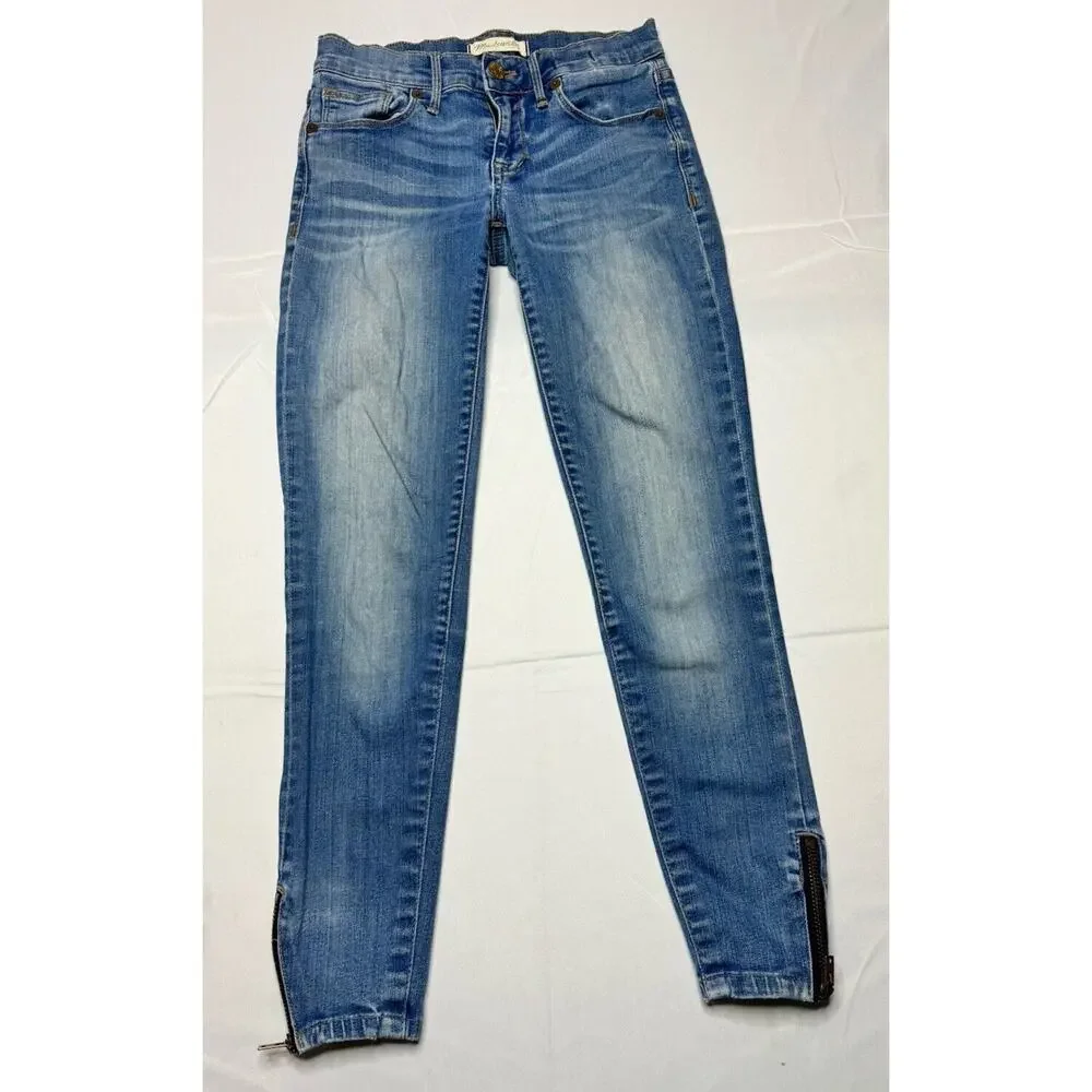 Madewell Women's Skinny Skinny Ankle Zip Blue‎ Jeans - Size 24x24